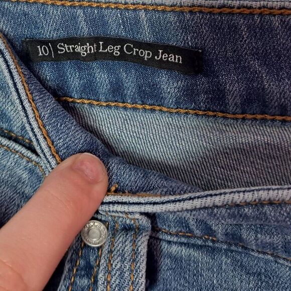 Talbots Women's Crop Straight Leg Jeans Lenox Wash size 10 - Picture 8 of 9